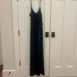 Green velvet jumpsuit